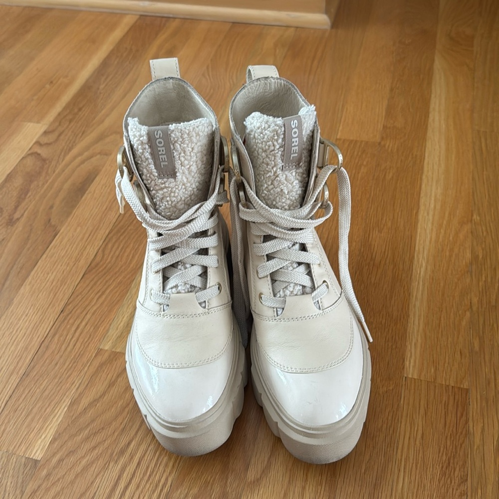 Sorel Caribou X Boot Lace Waterproof Boots Ceramic Oatmeal Size 8